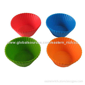 Silicone muffin cup, round, Ø7.5/4.4cm, H 3cm